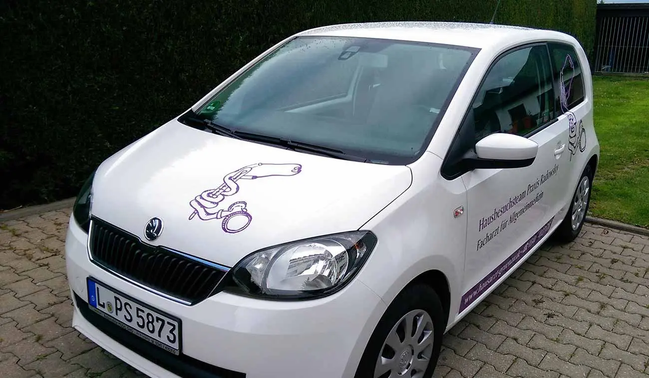Pkw Beschriftung Skoda Citigo Arztpraxis