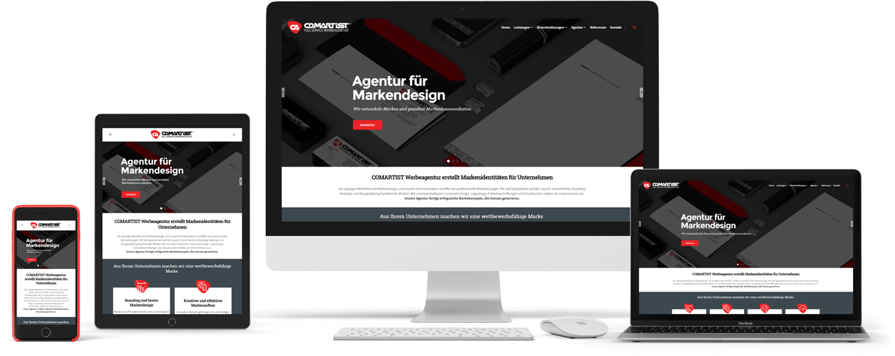responsive Homepage zur einheitlichen Darstellung auf mobilen Endgeräten responsive Webdesign