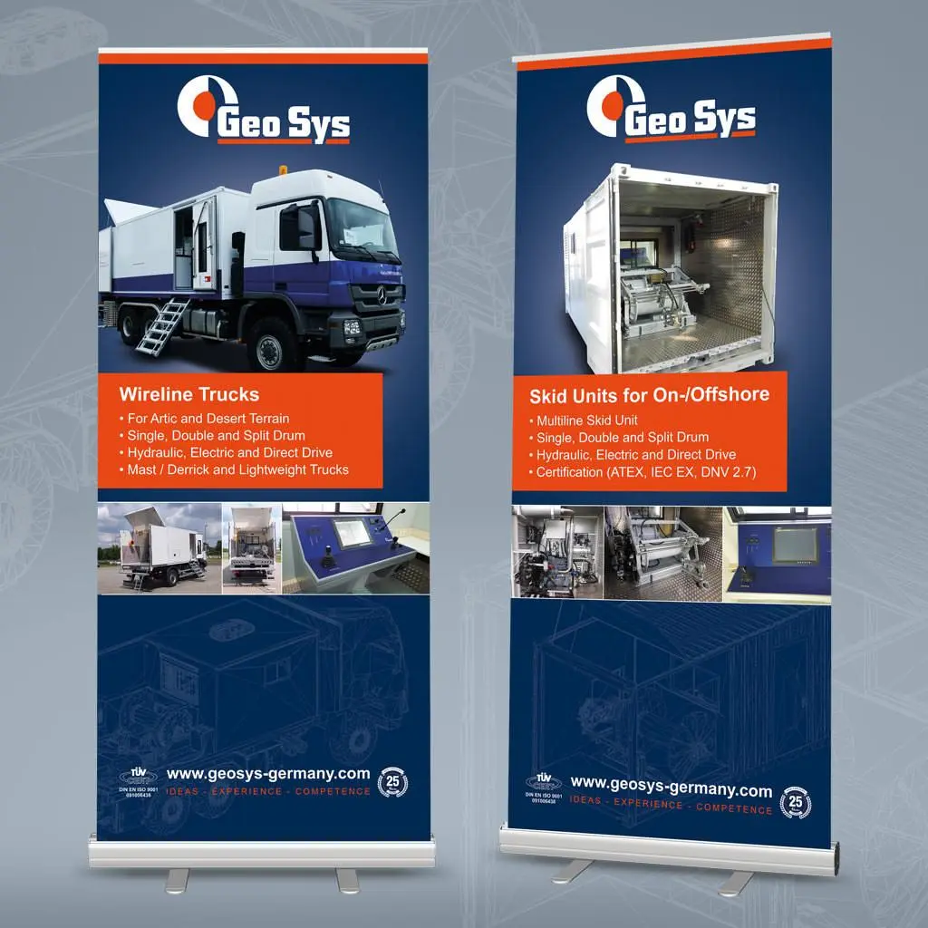 Rollup Bannerdisplay im Format 200x85cm Roll up Banner Display