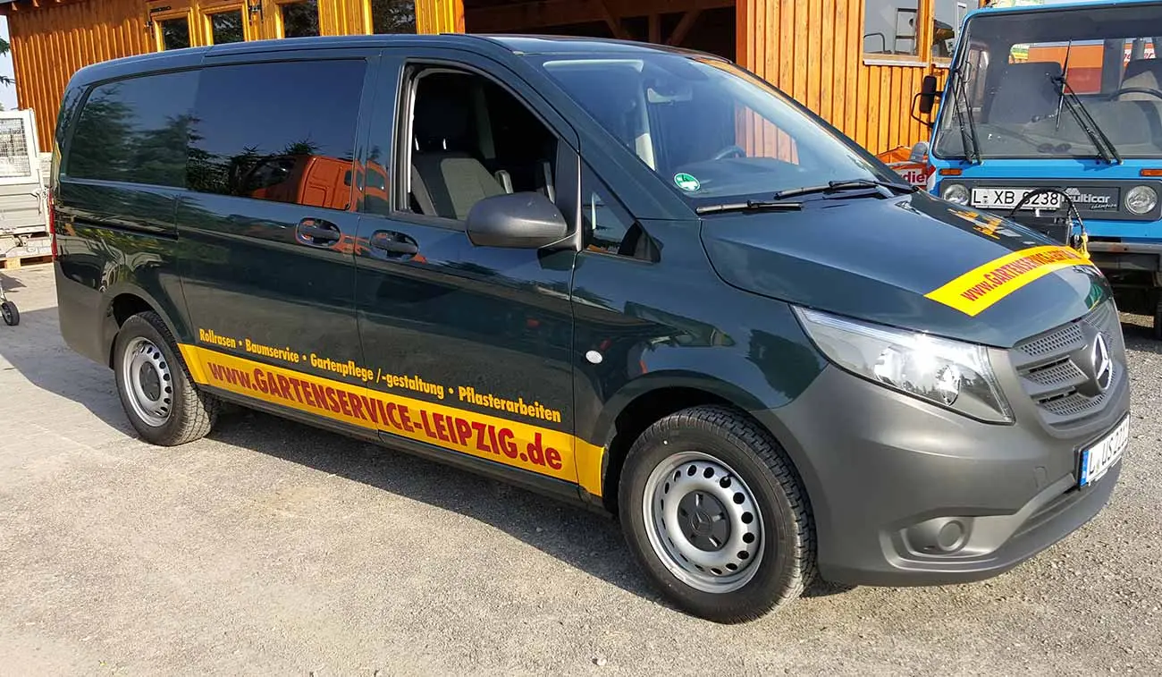 Transporterbeschriftung Mercedes Vito Galabau Transporterbeschriftung Galabau