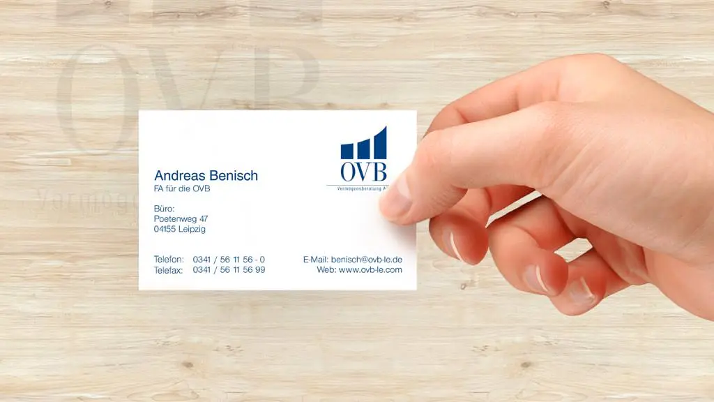 Visitenkarten für die OVB Vermögensberatung Visitenkarten für OVB Vermögensberatung