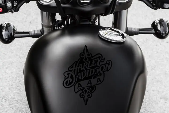 Motorradaufkleber Folienschrift