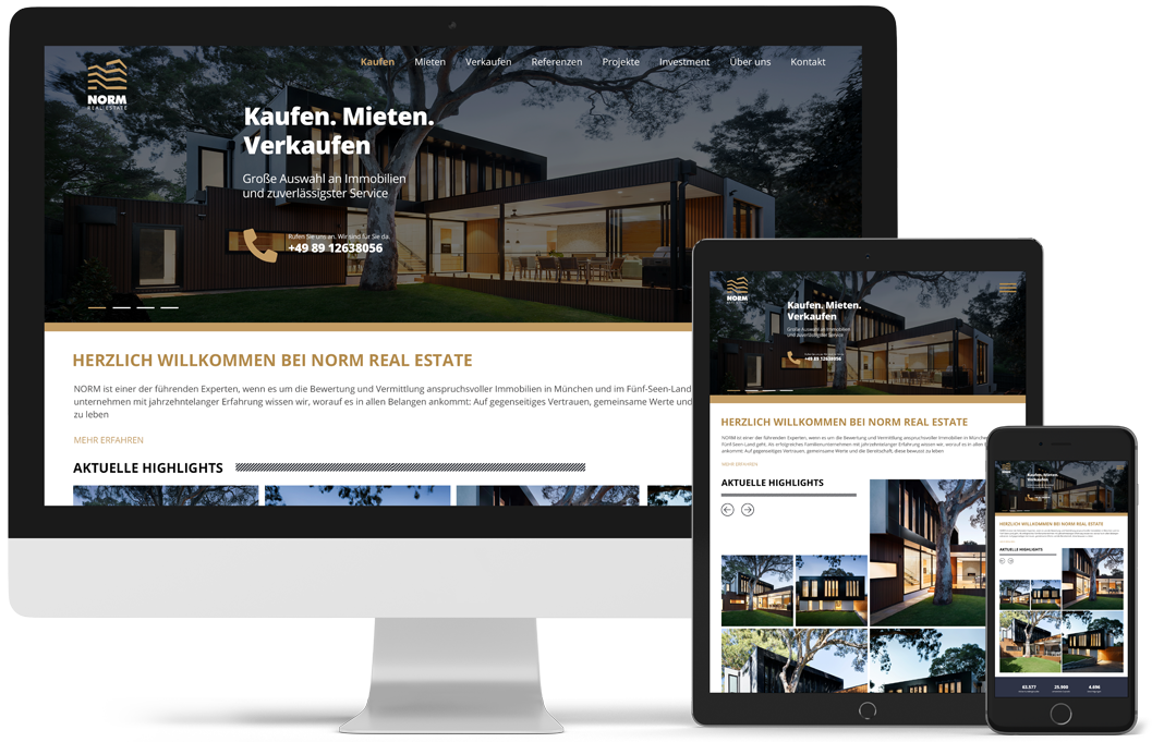 immobilien webseite Makler Homepage