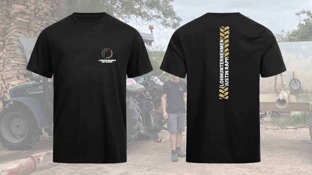 bedruckte T-Sshirt Lohnunternehmen Rapp