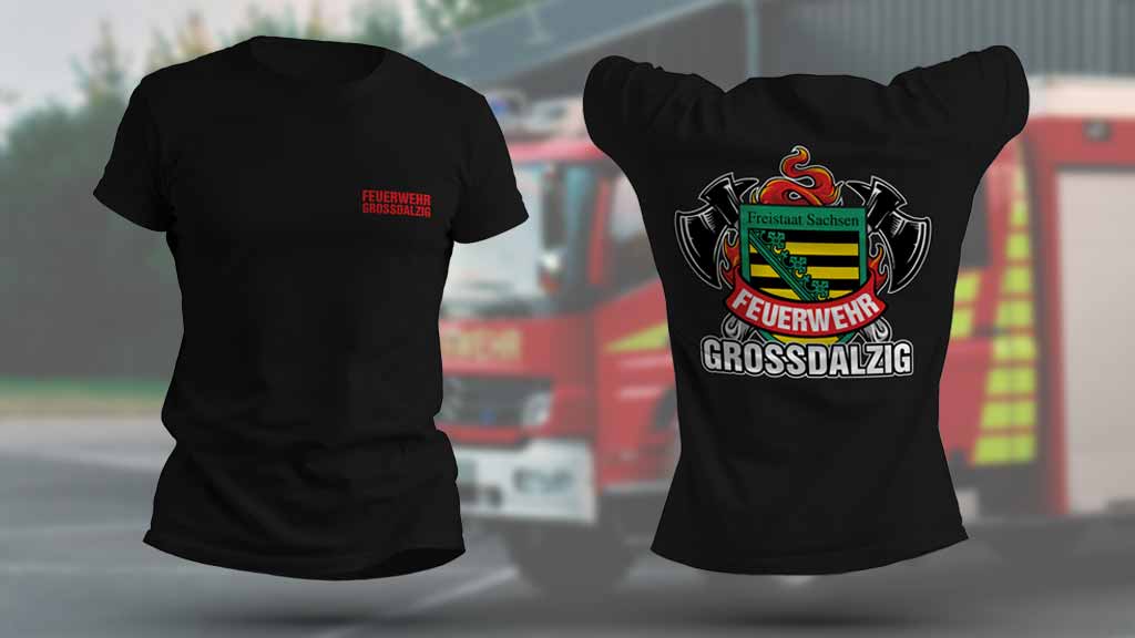 bedruckte Feuerwehr T-Shirt Feuerwehr T-Shirt drucken lassen