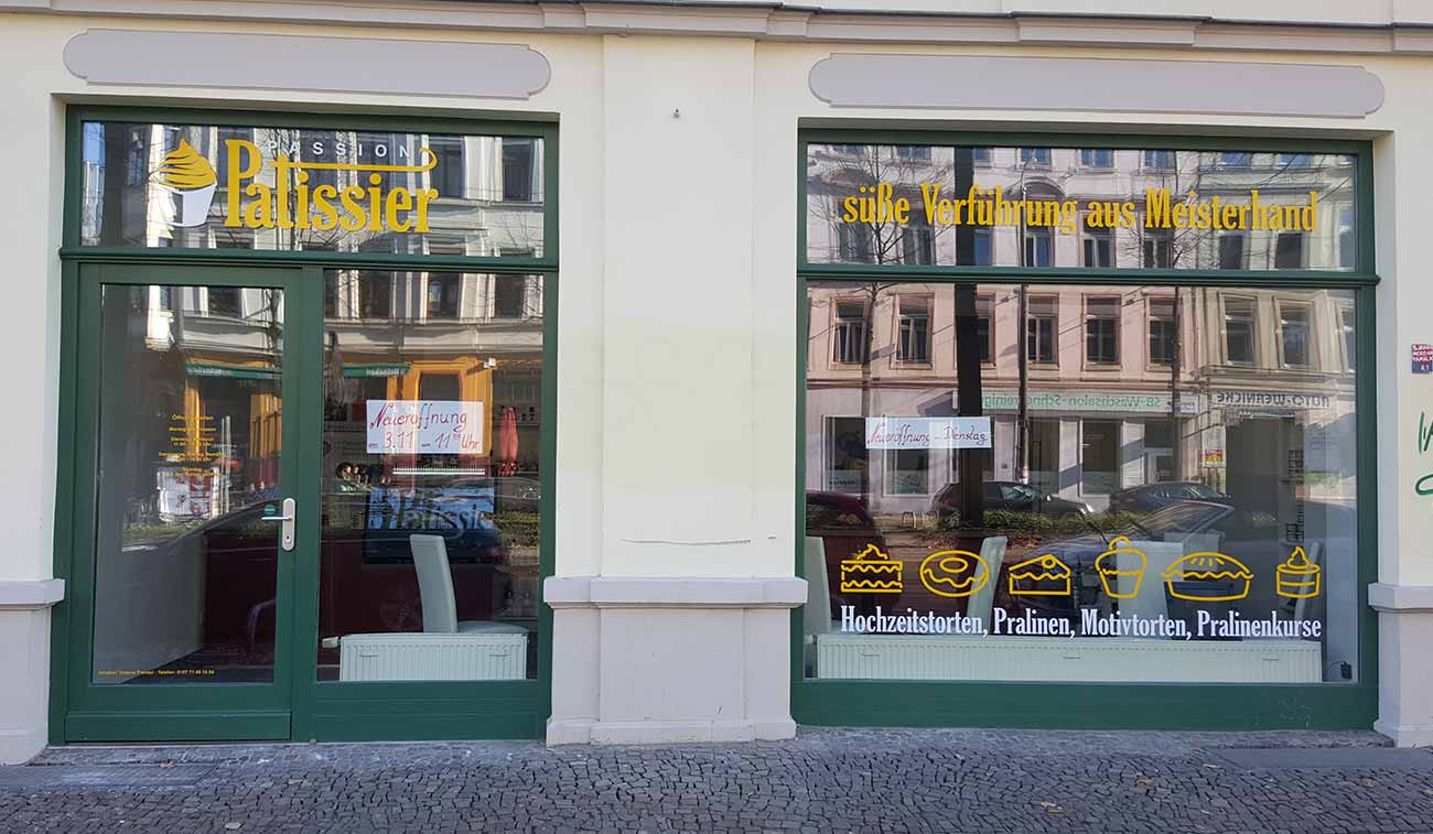 Schaufenster Folierung Schaufensterbeschriftung
